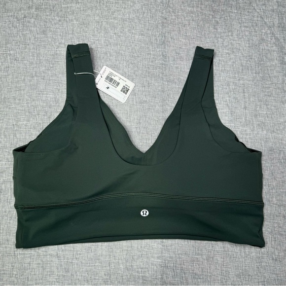Lululemon Align V Neck Bra C/D Cup Dark Forest Green Size 14 NWT - Picture 5 of 8